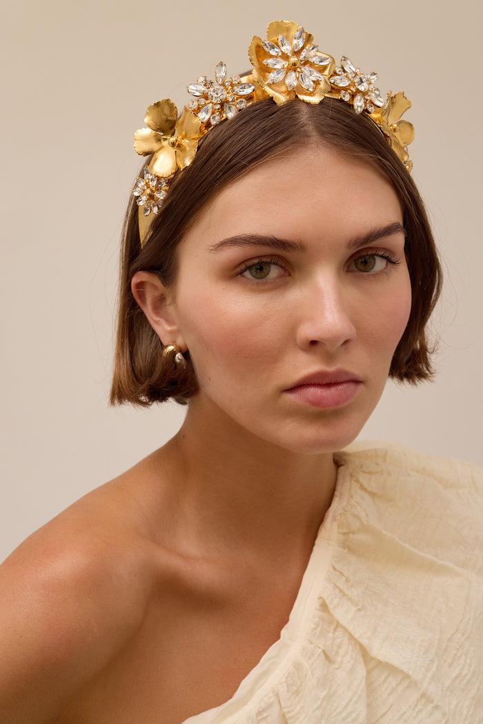 Lelet Ny Jasmine Floral Crystal Crown