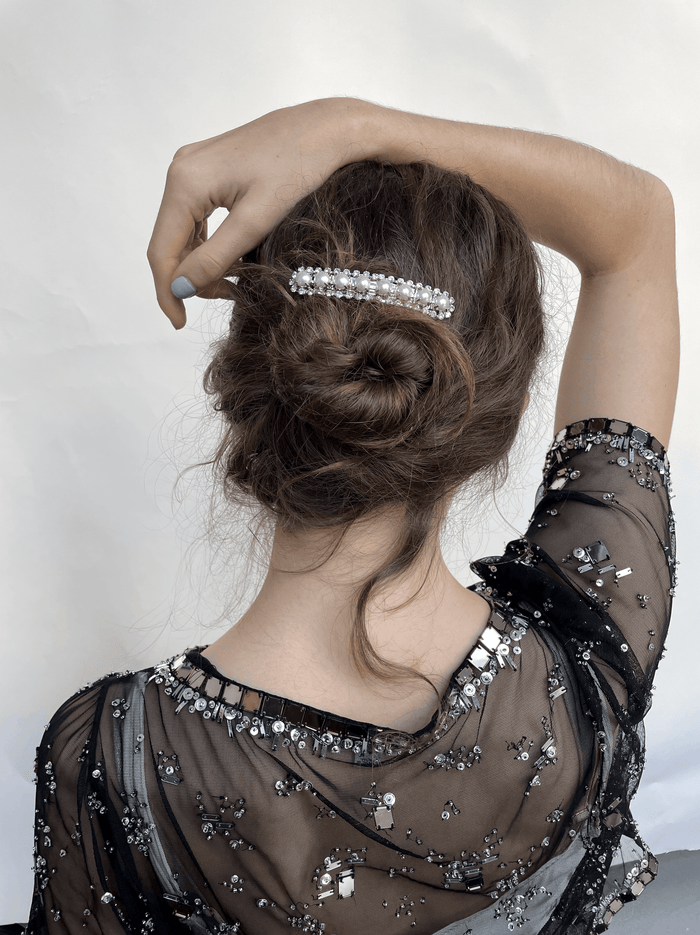 Lelet Ny Jess Pearl And Crystal French Barrette