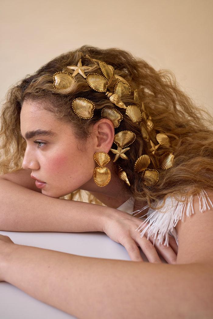 Lelet Ny Kya Ballchain Seashell Drop Earrings