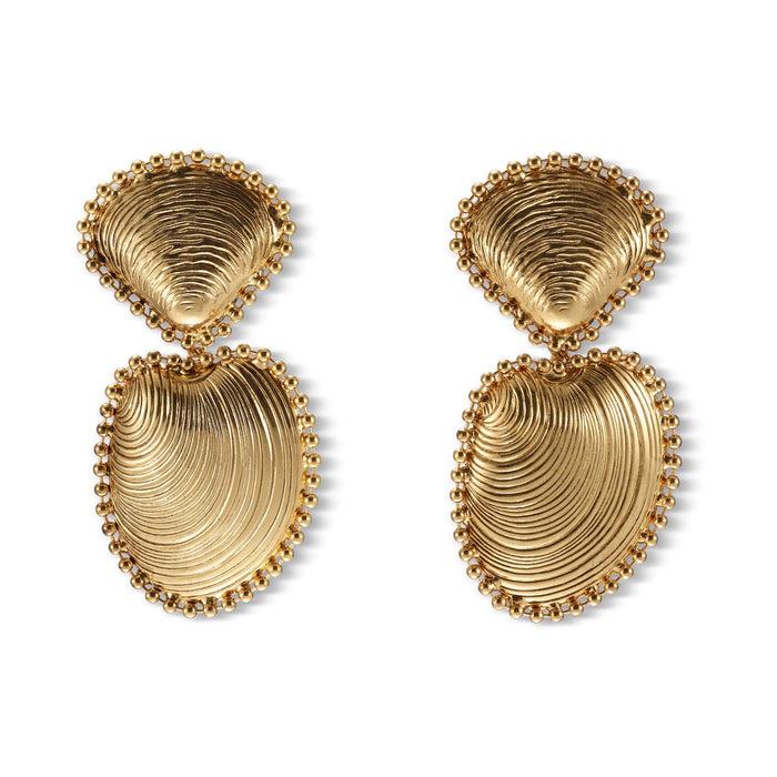lelet ny Kya Ballchain Seashell Drop Earrings