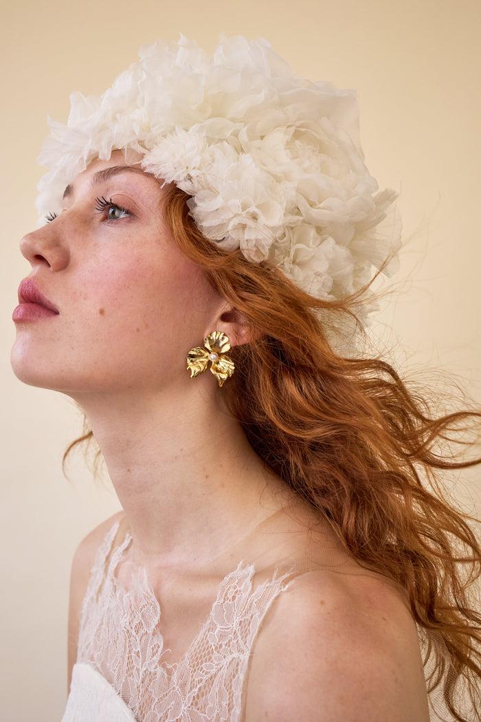 Lelet Ny Lava Floral Pearl Studs