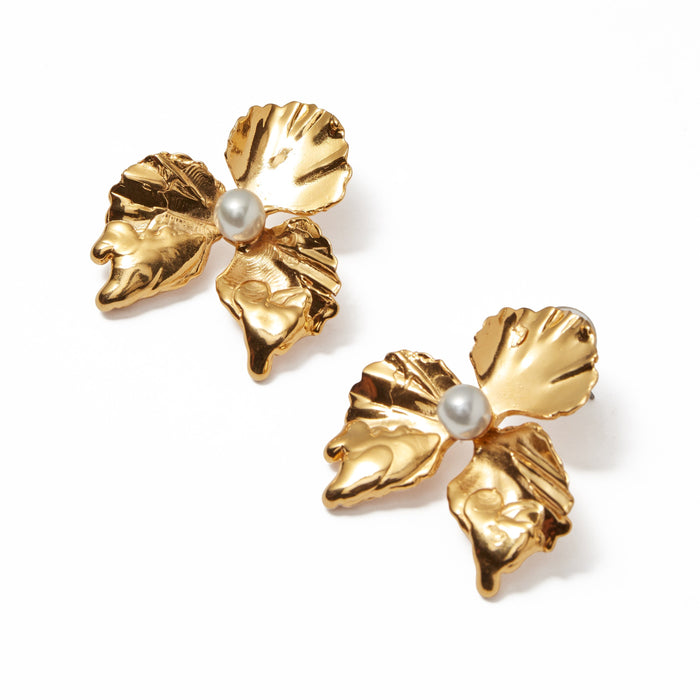 lelet ny Lava Floral Pearl Studs