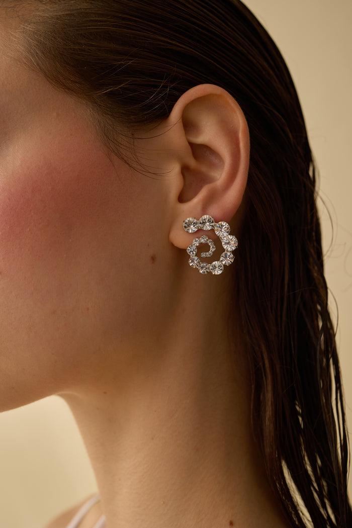 Lelet Ny Leia Swirl Crystal Earrings