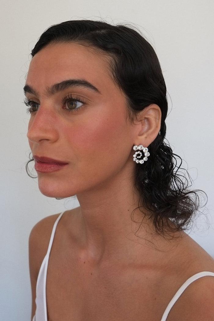Lelet Ny Leia Swirl Crystal Earrings