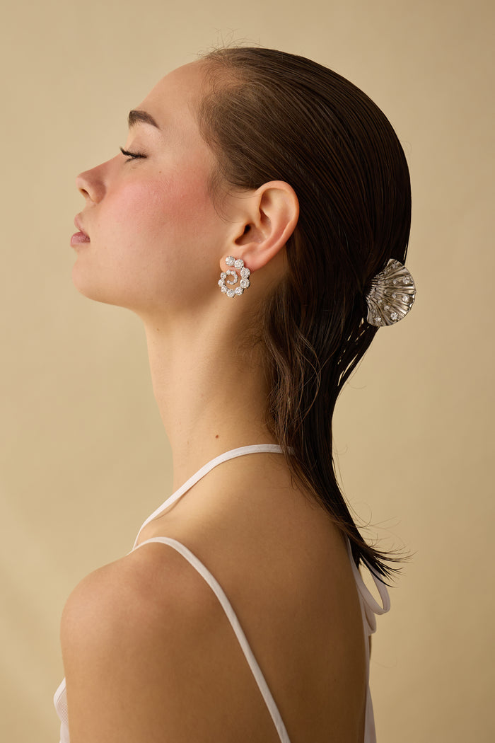 Lelet Ny Leia Swirl Crystal Earrings