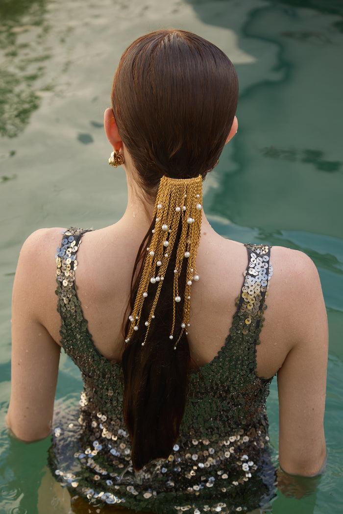 Lelet Ny Liquid Chain Pearl Comb