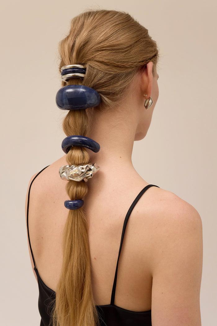 Lelet Ny Marble Mini Dome Pony Cuff Lapis