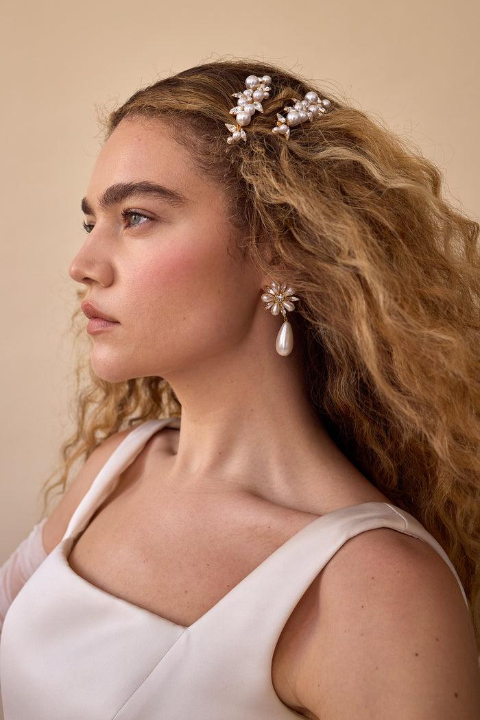 Lelet Ny Mattar Pearl And Crystal Barrette