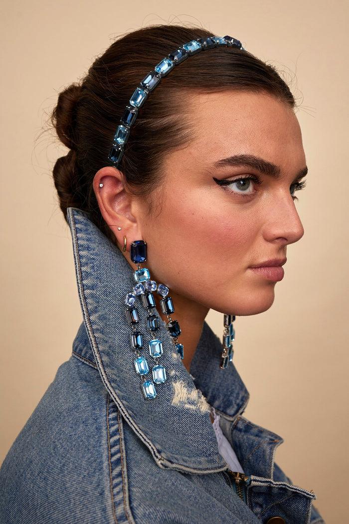 Lelet Ny Mika Multi Crystal Strand Headband Pink