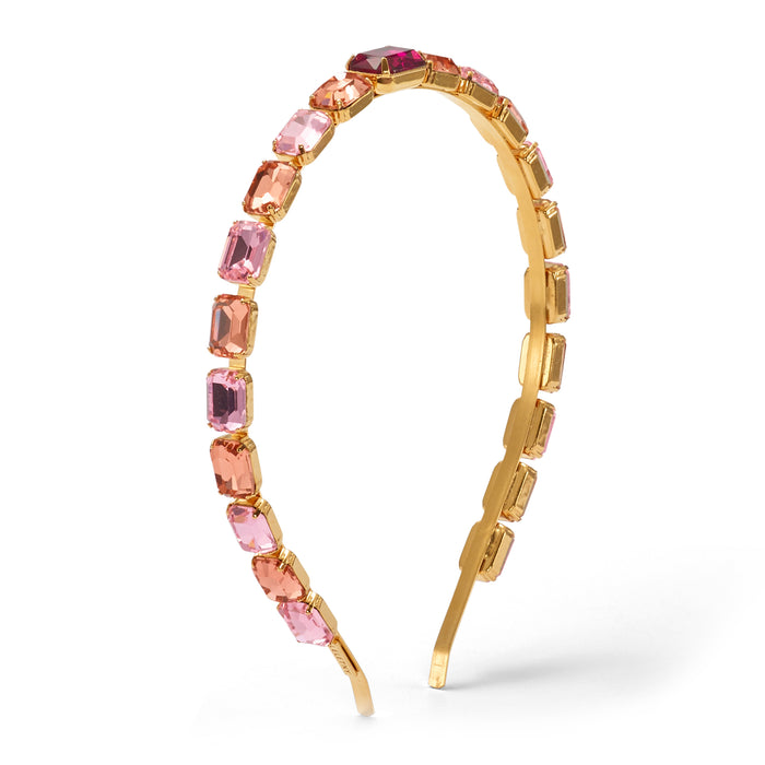 lelet ny Mika Multi Crystal Strand Headband Pink