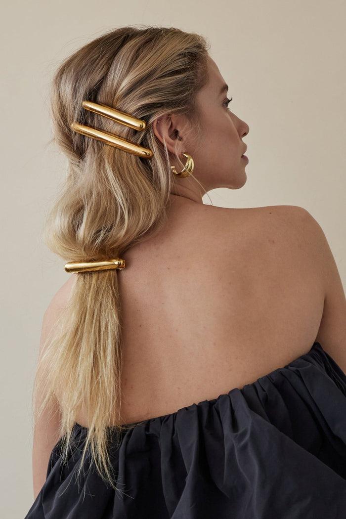 Lelet Ny Mini Bar Barrette 14K Gold Plate