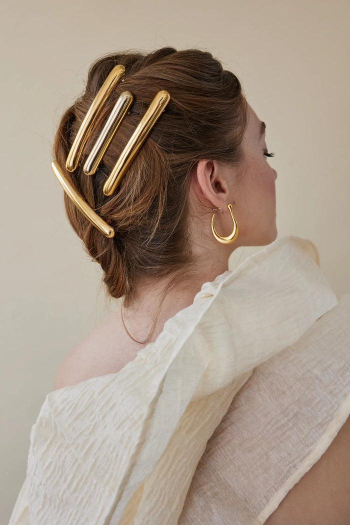 Lelet Ny Mini Bar Barrette 14K Gold Plate