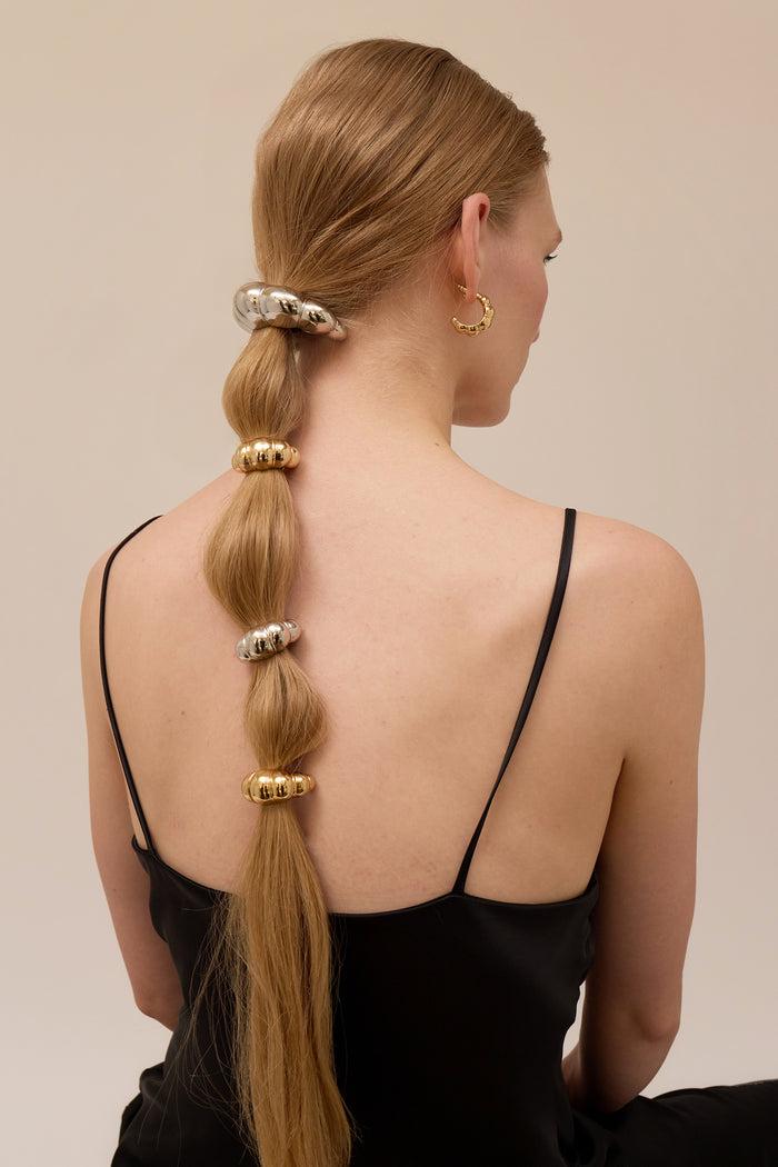 Lelet Ny Mini Glossy Croissant Pony Cuff Gold