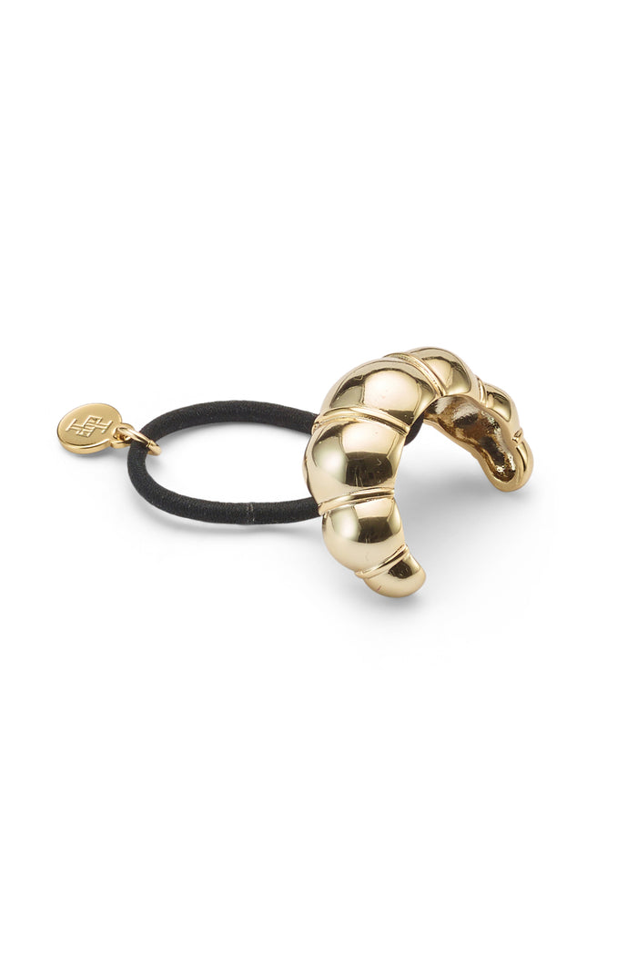 lelet ny Mini Glossy Croissant Pony Cuff Gold