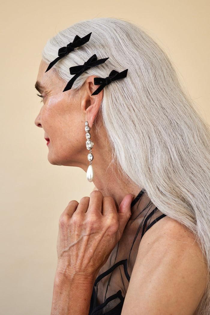 Lelet Ny Mini Velvet Bows Black