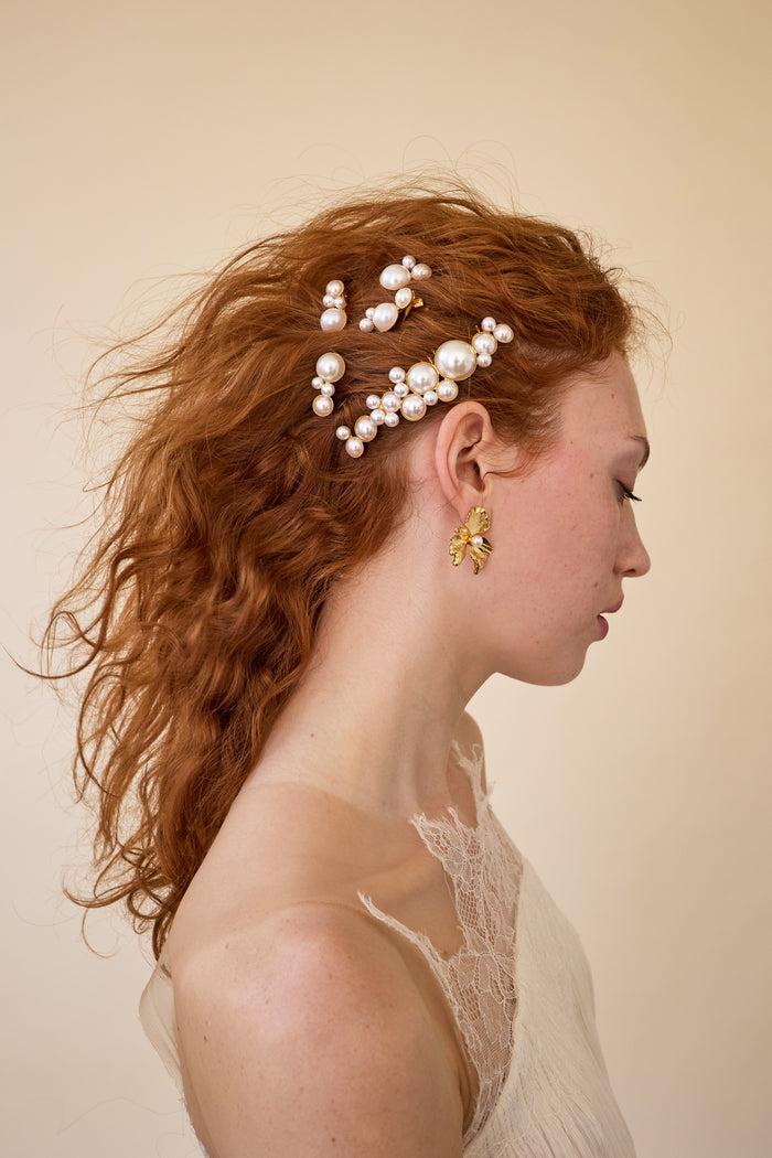 Lelet Ny Pacey Pearl Comb 14K Gold Plate