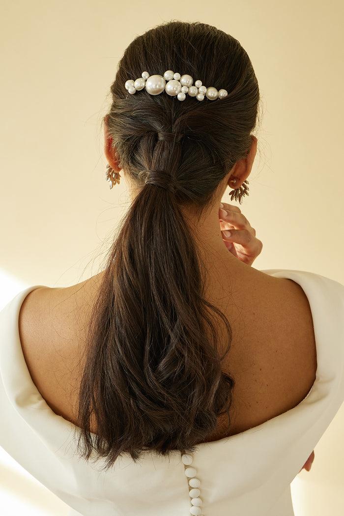 Lelet Ny Pacey Pearl Comb 14K Gold Plate