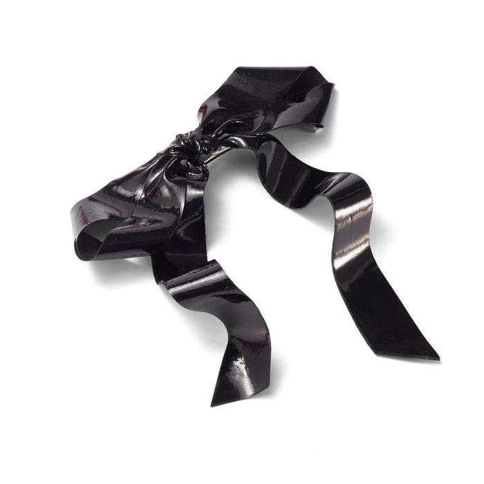 lelet ny Patent Leather Kim Bow Black