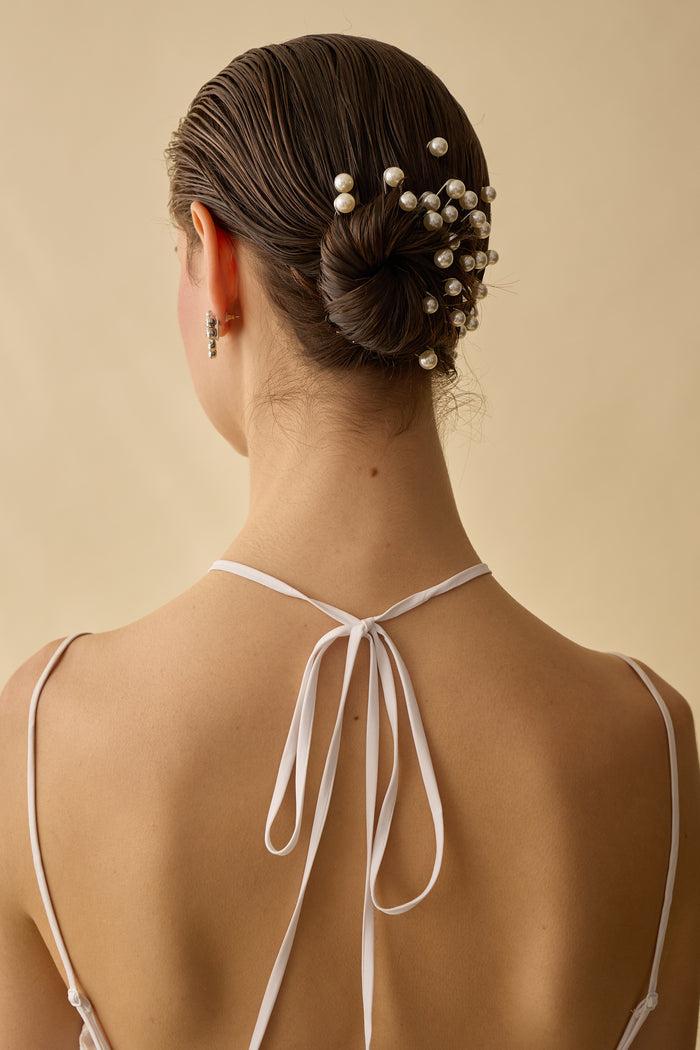 Lelet Ny Pearl Hair Pin Set Of 7 Rhodium