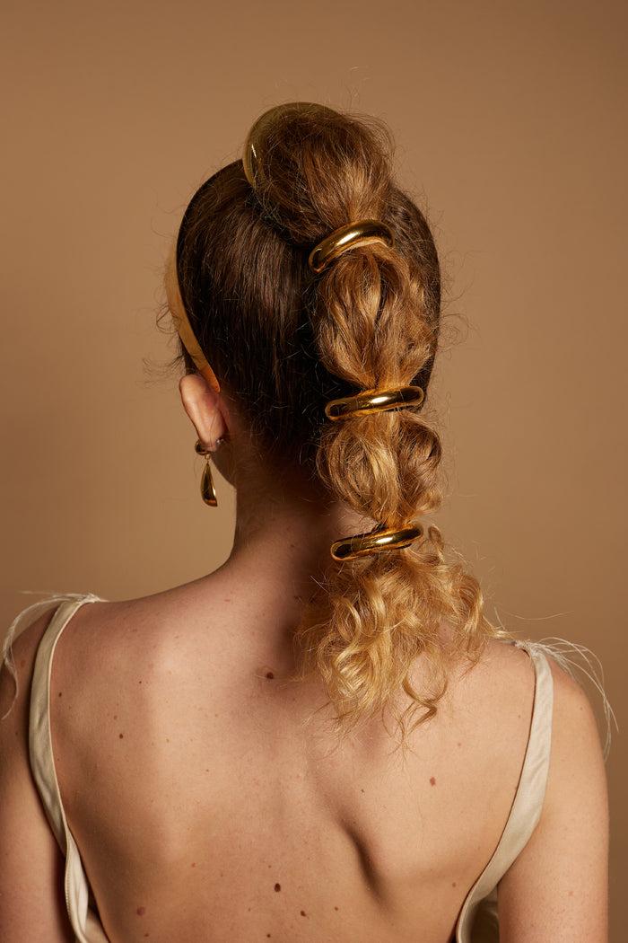 Lelet Ny Petite Glossy Arch Pony 14K GOLD PLATE