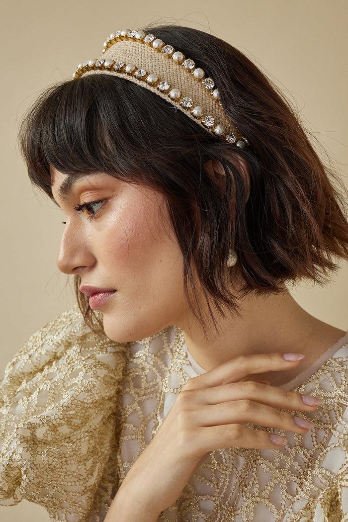 Lelet Ny Samara Pearl And Crystal Headband