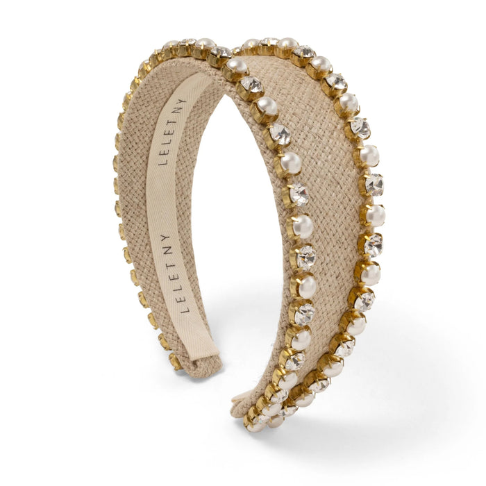 lelet ny Samara Pearl and Crystal Headband