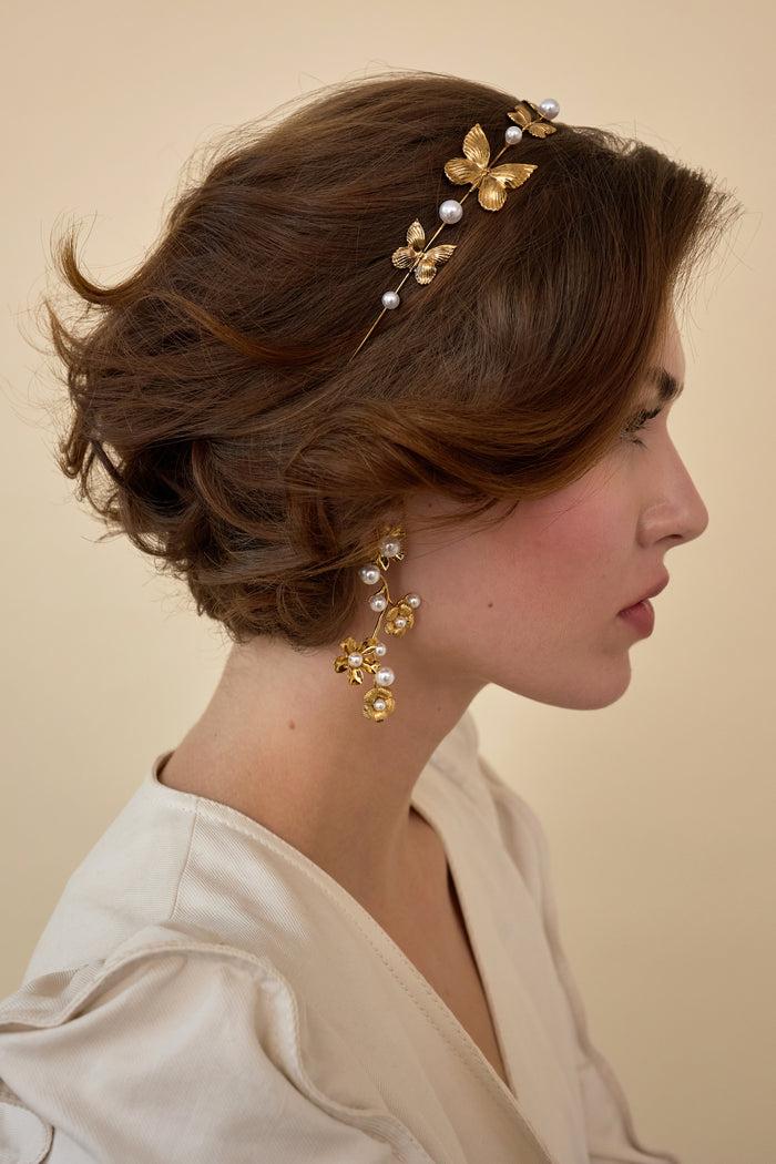 Lelet Ny Silvie Butterfly Pearl Strand Headband