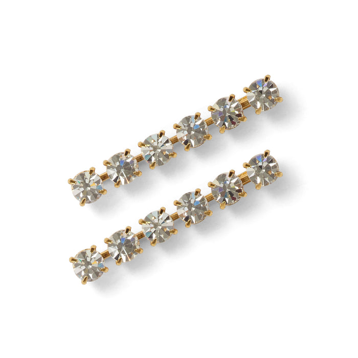 lelet ny Simple Crystal Bobbi Set of 2 Rhodium