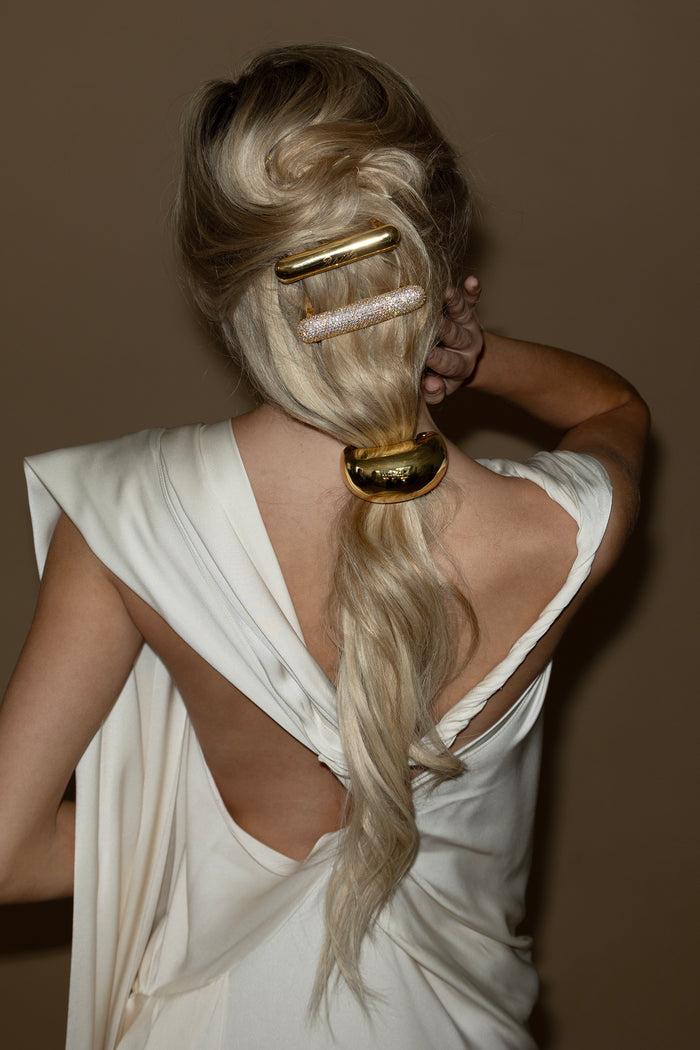 Lelet Ny T3 X Lelet NY Crystal Pave Bar Barrette