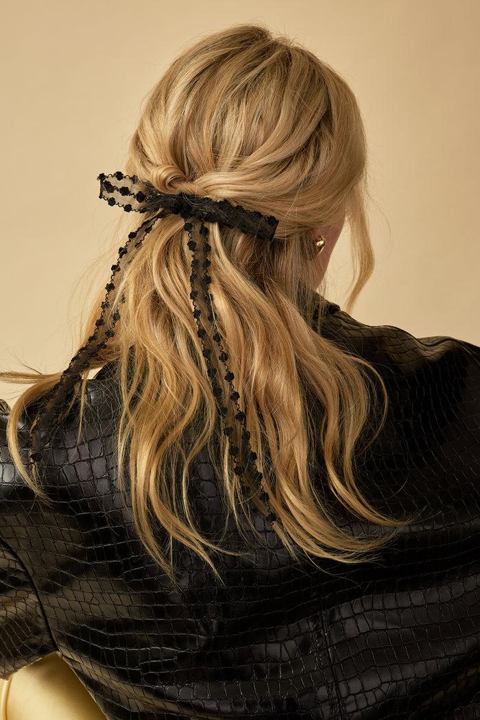 Lelet Ny Willow Embroidered Sheer Slim Bow