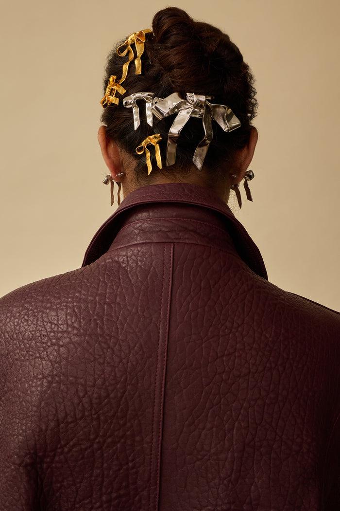 Lelet Ny Mary Jane Bow Clip Set Of 2 14 K Gold Plate