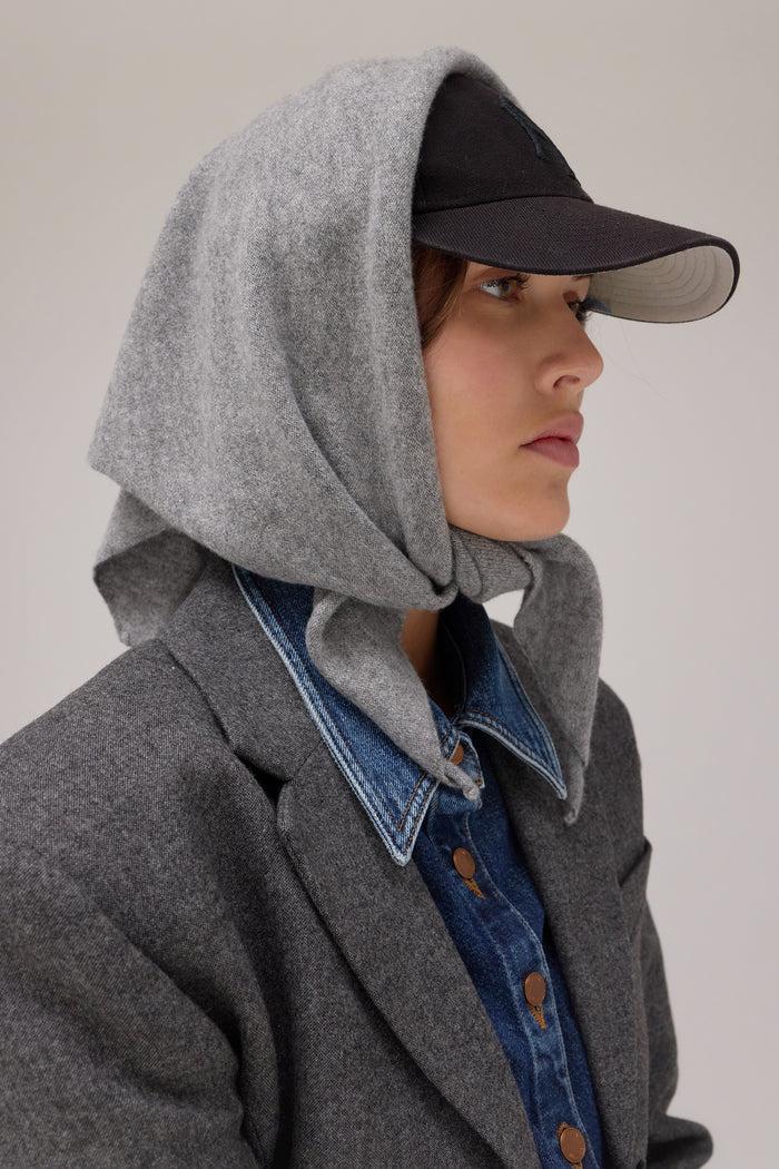 Lelet Ny Simone Cashmere Scarf Bandana Heather Grey