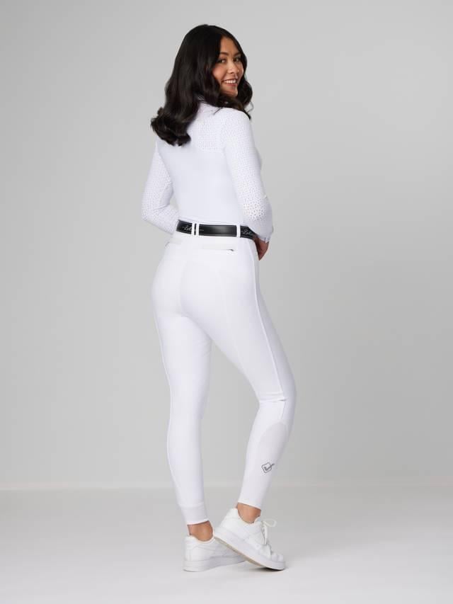 Lemieux Dynamique Knee Grip Breeches White