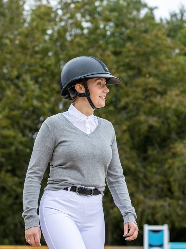 Lemieux Ladies Elite V-Neck Sweater Gray