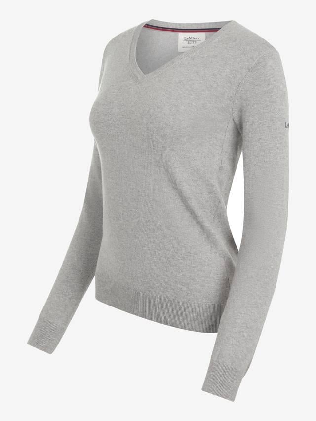 Lemieux Ladies Elite V-Neck Sweater Gray