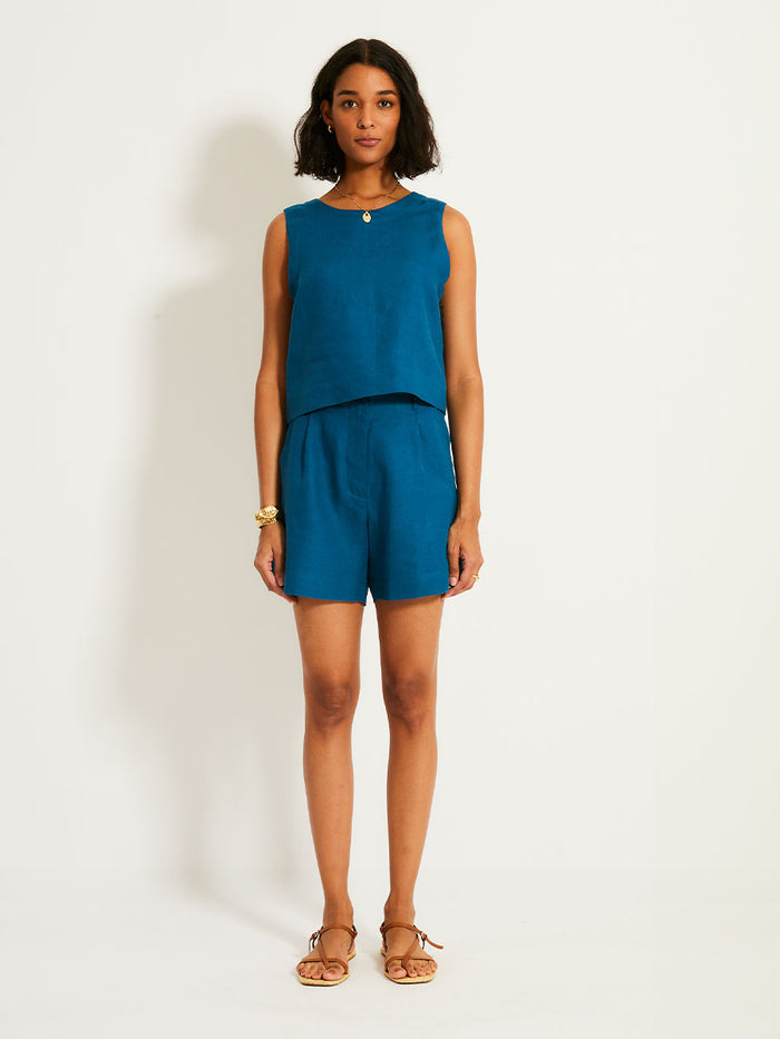 lemlem ADOWA | Shell Tank Kianos Teal