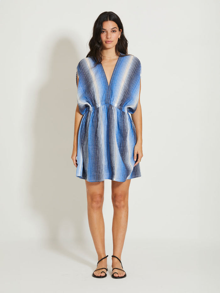lemlem ALEM | Plunge Dress Feven Blue