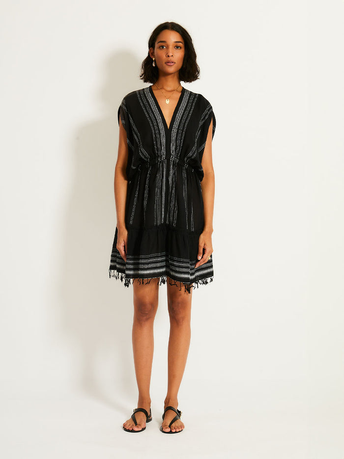 lemlem ALEM | Plunge Dress Leliti Black