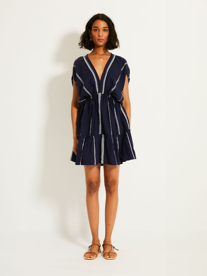 lemlem ALEM | Plunge Dress Nunu Navy