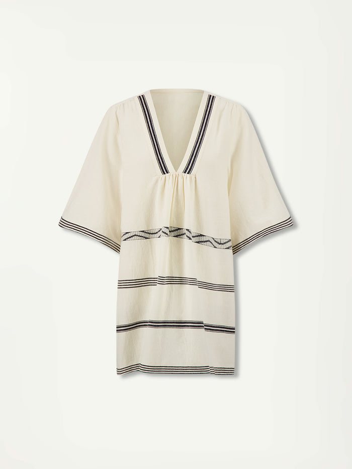 Lemlem BELKIS | V Neck Caftan Besela Vanilla