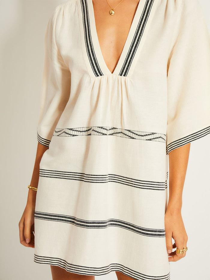 Lemlem BELKIS | V Neck Caftan Besela Vanilla