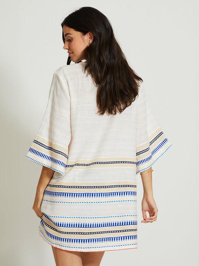 Lemlem BELKIS | V Neck Caftan Iniku Shell
