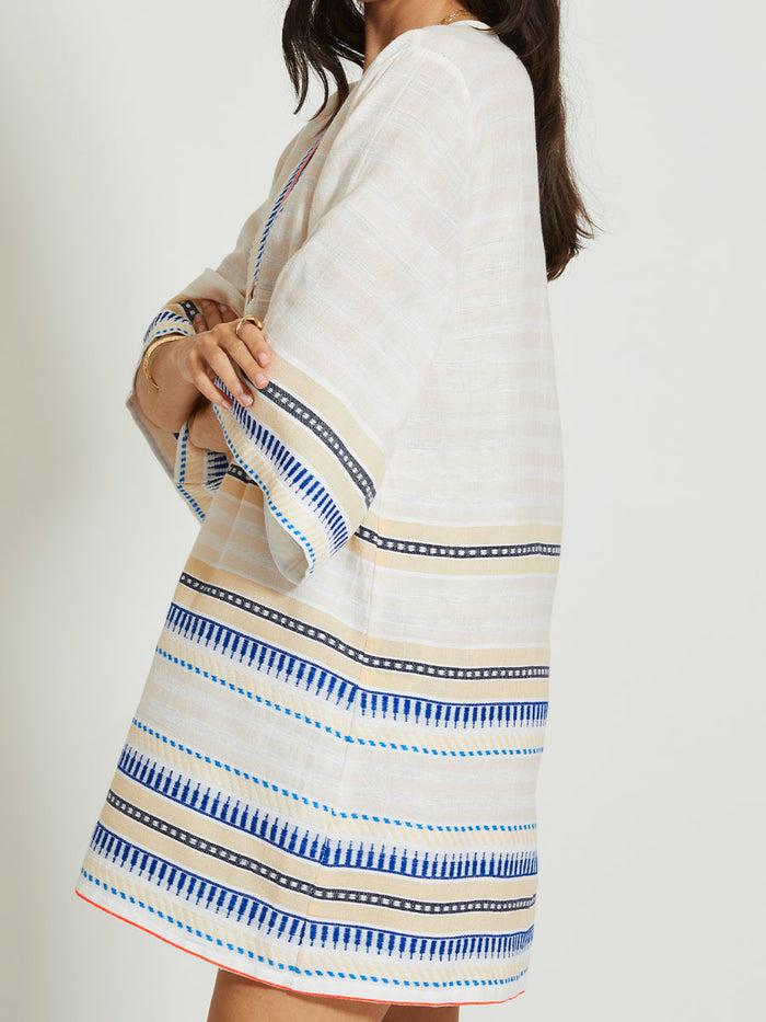Lemlem BELKIS | V Neck Caftan Iniku Shell