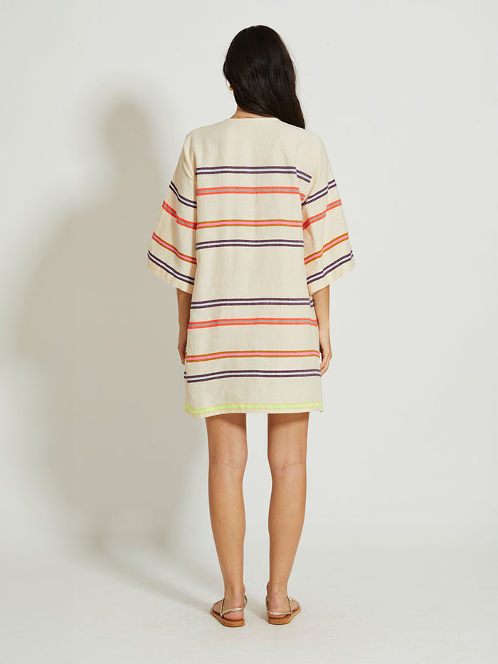 Lemlem BELKIS | V Neck Caftan Niyoni Freesia