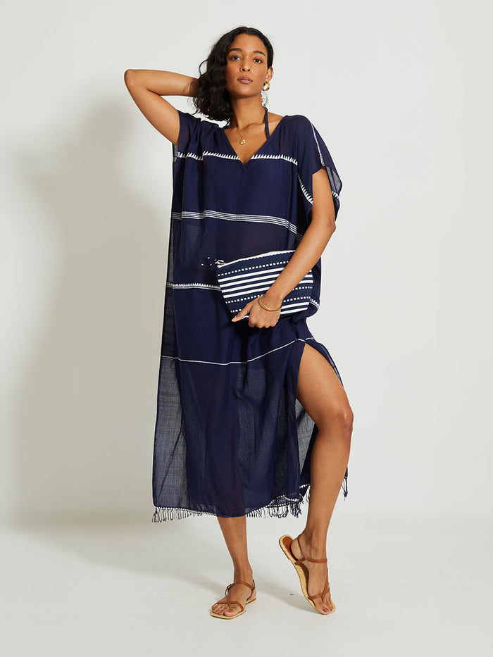 lemlem CORA | Pouch Eshe Navy