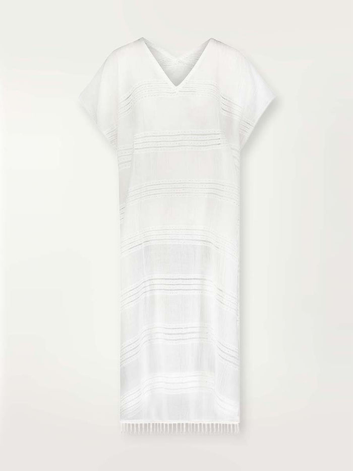 Lemlem DALILA | V Neck Caftan Abira White