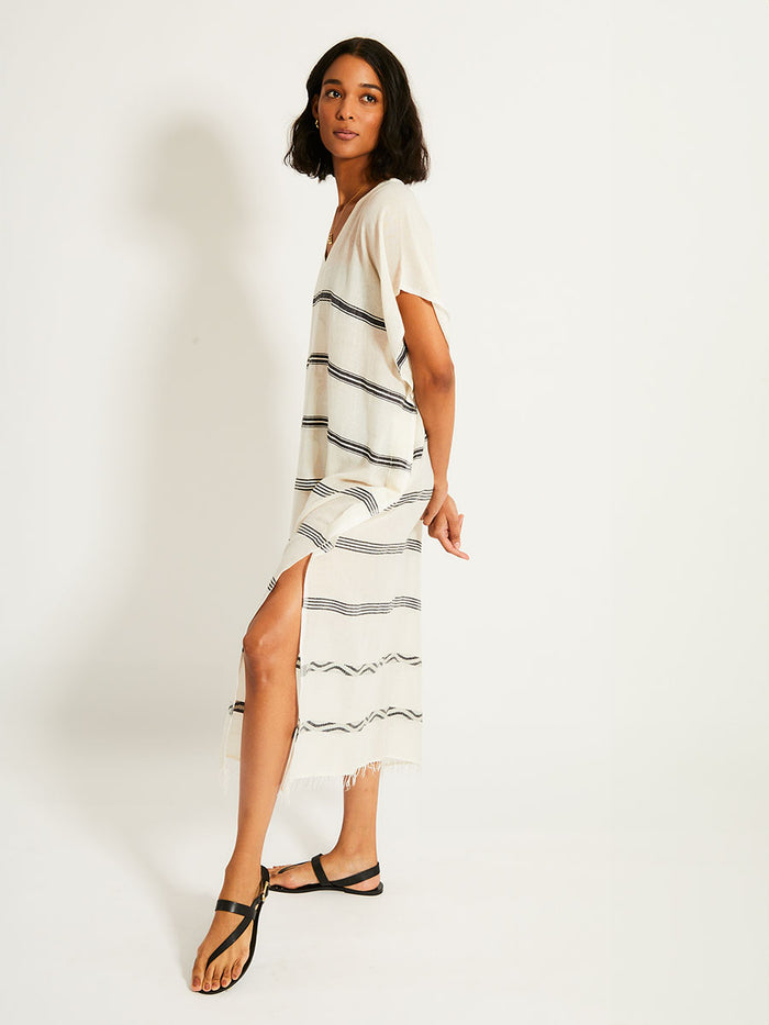 Lemlem DALILA | V Neck Caftan Besela Vanilla