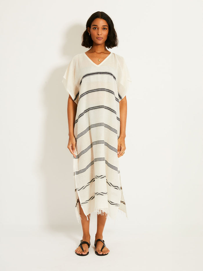 lemlem DALILA | V Neck Caftan Besela Vanilla