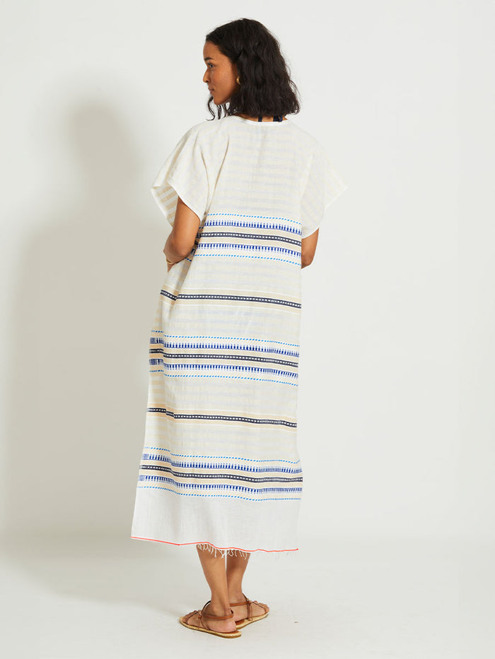 Lemlem DALILA | V Neck Caftan Iniku Shell