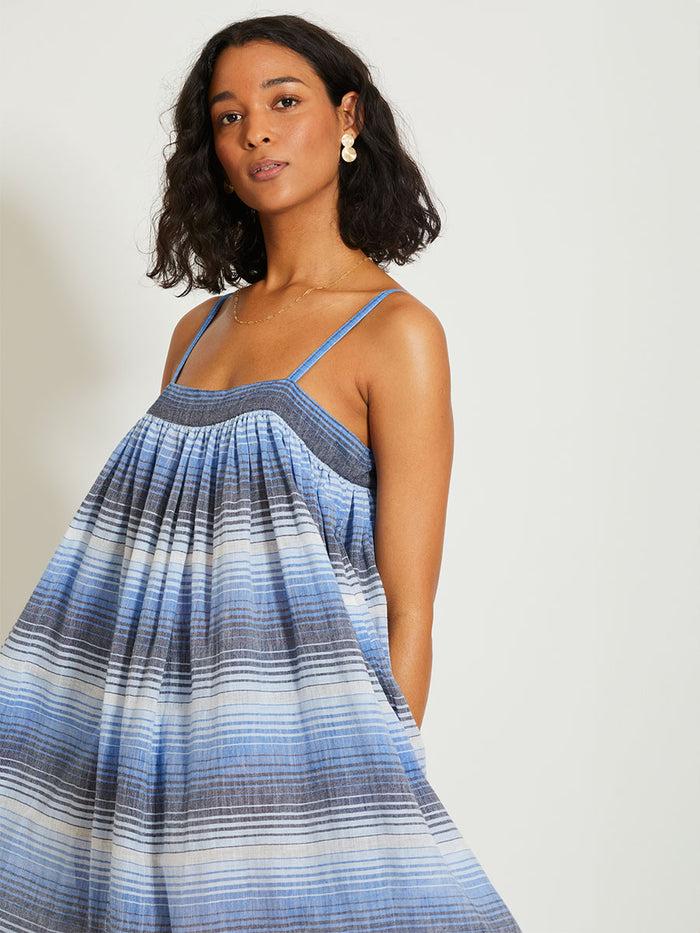 Lemlem EDA | Slip Dress Feven Blue